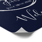 50誕生日ウェルカム応援50年パーティー海軍 ポスター (角)