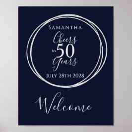 50誕生日ウェルカム応援50年パーティー海軍 ポスター