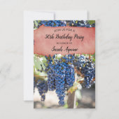 50誕生日ウオーターカラーワインステインワイナリー 招待状 (正面)