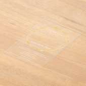 50誕生日エレガントシック誕生日パーティー アクリル招待状 (レイダウン)