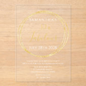 50誕生日エレガントシック誕生日パーティー アクリル招待状 (正面)