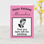 50誕生日オーバーザヒルおもしろいパーソナライズされた カード (黄色い花)