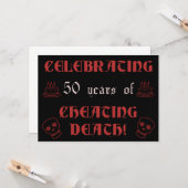 50誕生日オーバーザヒルガギフト カード (正面/裏面インサイチュ)