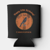 50誕生日オールドクロウおもしろいガグオーバーHIll 缶クーラー (裏面)