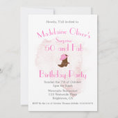 50誕生日カウボーイウェスタンピンクパーティー 招待状 (裏面)