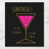 50誕生日カクテルパーティー誕生会 ワインラベル (シングルラベル)