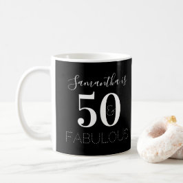 50誕生日カスタム50と素晴らしい白黒 コーヒーマグカップ