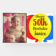 50誕生日カラフル風船の写真