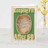 50誕生日カード：ポテトバッグフィットネスプログラム カード (黄色い花)