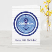 50誕生日キャプテンロープ航海のいかりヘルム カード (黄色い花)