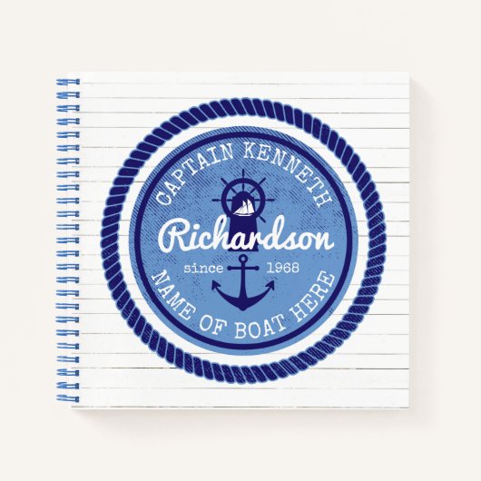 50誕生日キャプテンロープ航海のいかりヘルム ノートブック (正面)