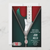 50誕生日ギターロックスター招待状 招待状 (正面)