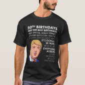 50誕生日ギフトトランプおもしろい引用文シャ男性へツ Tシャツ (正面)