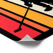 50誕生日ギフトヴィンテージホッケー50歳Bir ポスター (角)