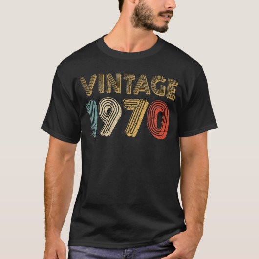 50誕生日ギフトヴィンテージ1970 Tシャツ (正面)