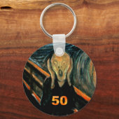 50誕生日ギフト悲鳴50! キーホルダー (正面)