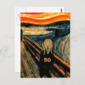 50誕生日ギフト悲鳴50! ポストカード (正面/裏面)