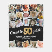 50誕生日ギフト数々の写真 フリースブランケット (正面)