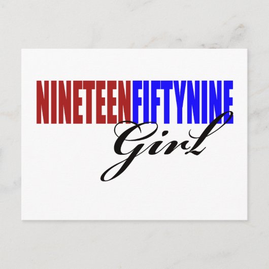 50誕生日ギフト1959女の子! ポストカード (正面)