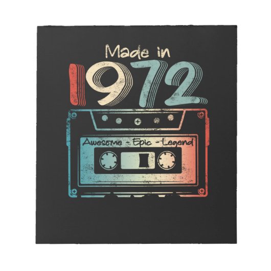 50誕生日ギフト1972年製カセット ノートパッド (正面)