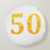 50誕生日ギフト50歳パーティー ラウンドクッション (裏面)