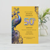 50誕生日クジャク 招待状 (スタンド正面)