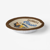 50誕生日クラシックイエローマッスルカー ペーパーボウル (傾斜あり)