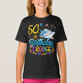 50誕生日クルーズBデイパーティーガール Tシャツ