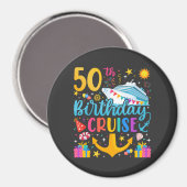 50誕生日クルーズBデイパーティーサークル マグネット (正面/裏面)