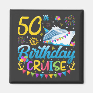 50誕生日クルーズBデイパーティースクエア マグネット