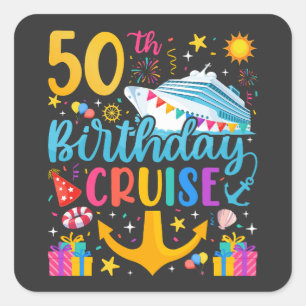 50誕生日クルーズBデイパーティー スクエアシール