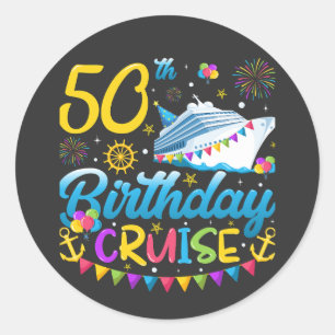 50誕生日クルーズBデイパーティー ラウンドシール