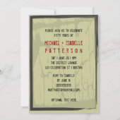 50誕生日グランギーカウントダウンカップルカップルパーティー 招待状 (裏面)