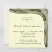 50誕生日グリーン&イエローデザイン 招待状 (裏面)