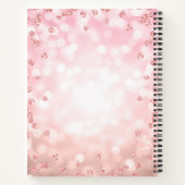 50誕生日ゲストブックバラ金ゴールドグラムライト ノートブック (裏面)