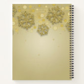 50誕生日ゲストブック金ゴールド冬 ノートブック (裏面)
