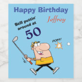 50誕生日ゴルファー ワインラベル (シングルラベル)
