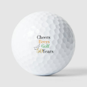 50誕生日ゴルフ応援ビールミニマル ゴルフボール