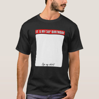 50誕生日サイン Tシャツ