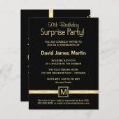 50誕生日サプライズパーティー – サンプル招待状 インビテーションポストカード (正面/裏面)