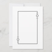 50誕生日シンプルブラックフレームパーティー 招待状 (裏面)