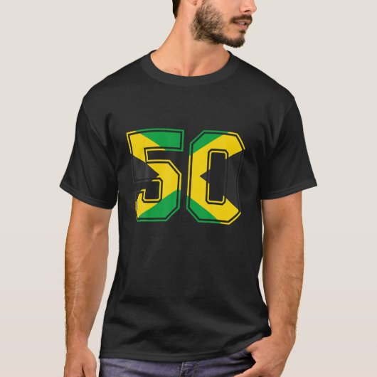 50誕生日ジャマイカ50歳50ジャマ Tシャツ (正面)