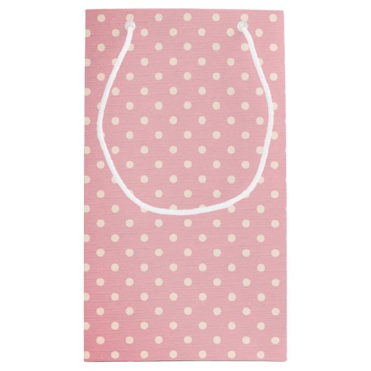 50誕生日スティックガールオン水玉模様 スモールペーパーバッグ (裏面)