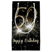 50誕生日スパークラオンブラック スモールペーパーバッグ (正面)