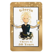 50誕生日スパークルグラムおもしろい応援～50 マグネット (縦)