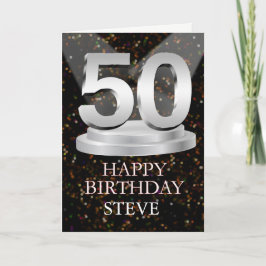 50誕生日スポットライト名刺追加 カード