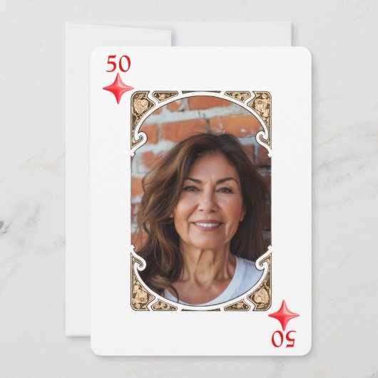 50誕生日ダイヤモンド遊のカード招待状 招待状 (裏面)