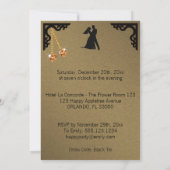 50誕生日ダンスパーティーオレンジハートジェムダマスク 招待状 (裏面)