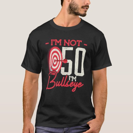 50誕生日ダーツプレーヤー50年ダーツ Tシャツ (正面)