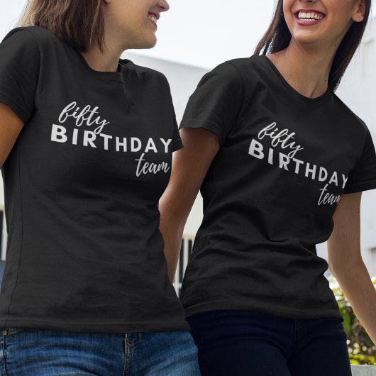50誕生日チームタイポグラフィカスタムモダン誕生日 トライブレンドＴシャツ
